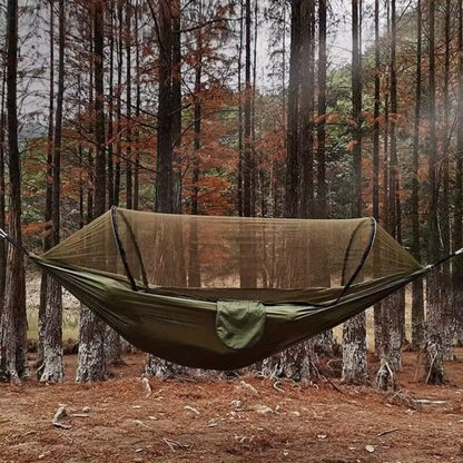 Hamac de Camping Double avec Moustiquaire – Léger, Portable et Confortable