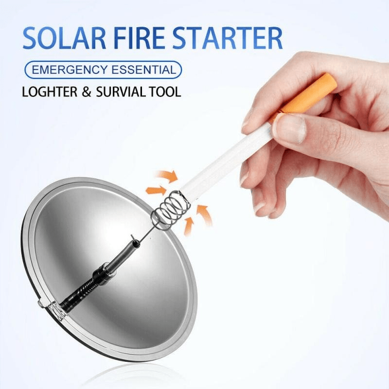 Allume-Feu Solaire Portable – Briquet de Survie pour Camping et Randonnée