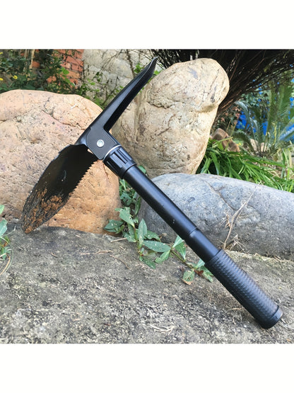 Pelle 4‑en‑1 Pliable – Survie et Camping avec Sac et Gants