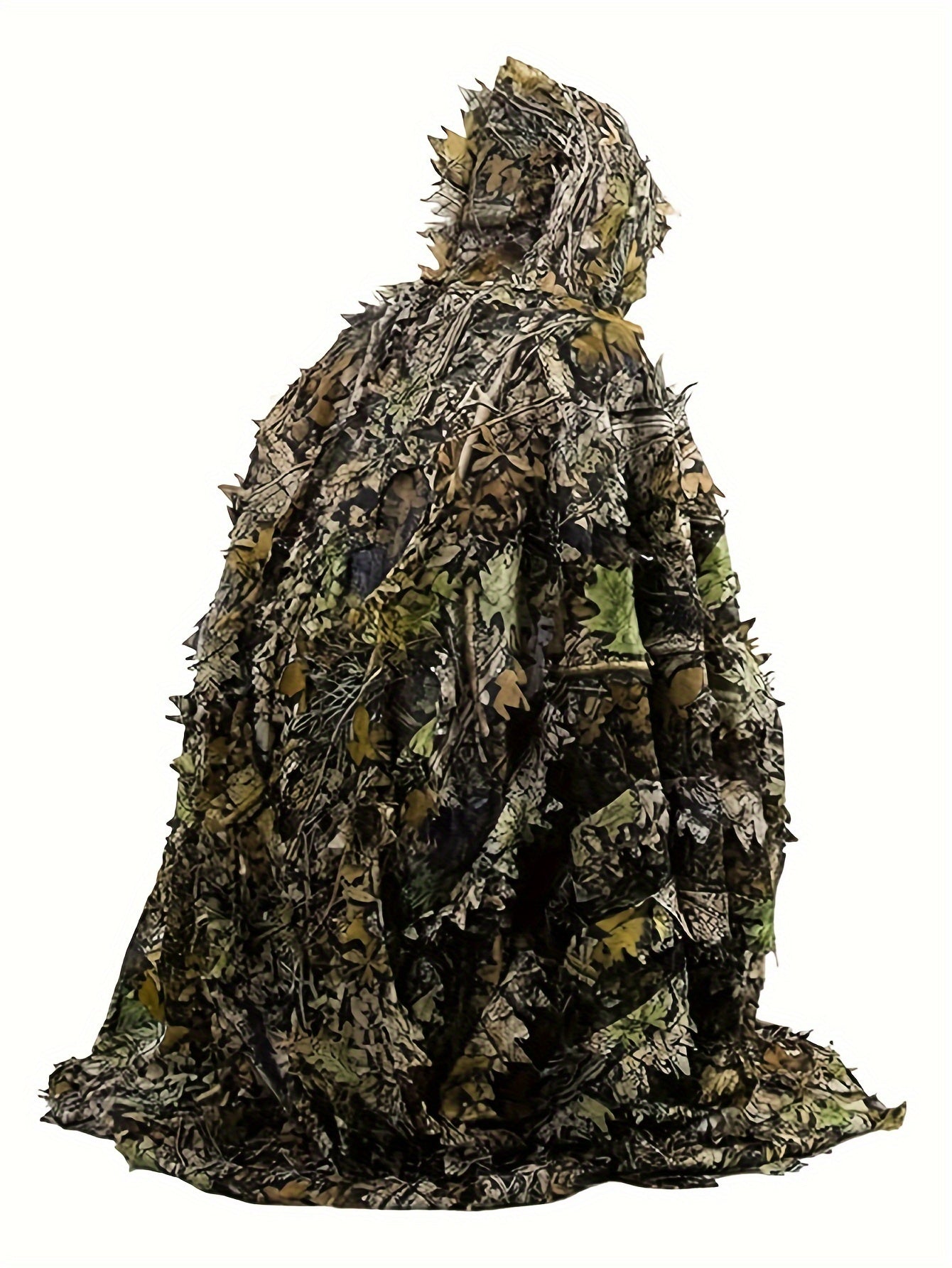Poncho Camouflage 3D à Capuche – Survie, Chasse et Activités Outdoor
