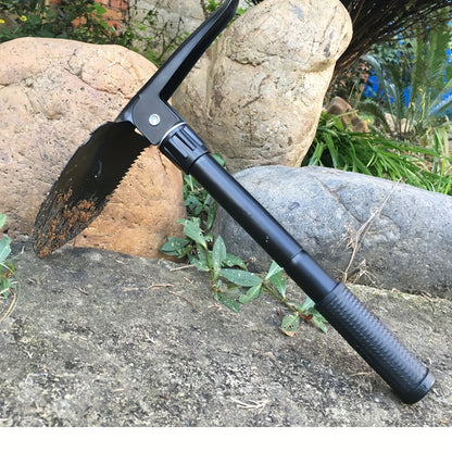 Pelle 4‑en‑1 Pliable – Survie et Camping avec Sac et Gants