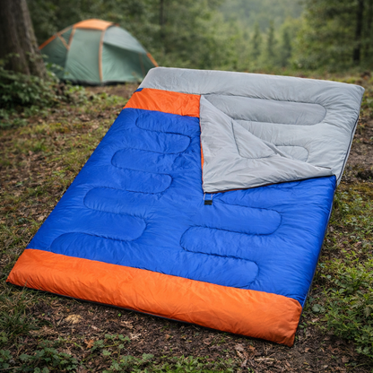 Sac de Couchage Double Épais – 2 Personnes pour Camping et Outdoor