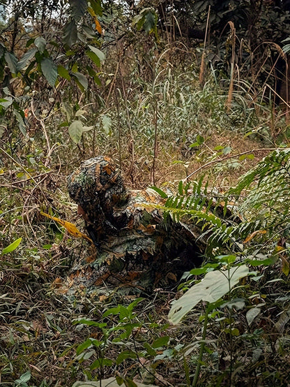 Poncho Camouflage 3D à Capuche – Survie, Chasse et Activités Outdoor