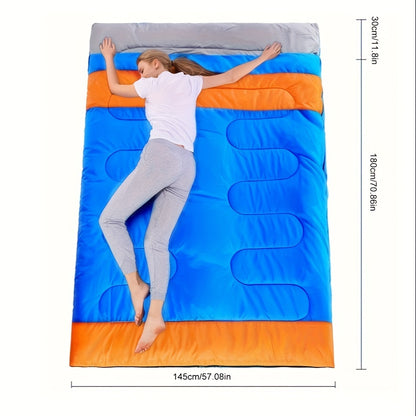 Sac de Couchage Double Épais – 2 Personnes pour Camping et Outdoor