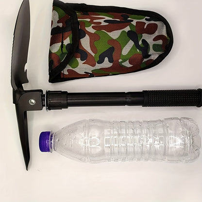 Pelle 4‑en‑1 Pliable – Survie et Camping avec Sac et Gants