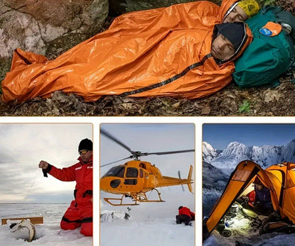 Sac de Couchage de Survie Léger – Abri d’Urgence Compact Haute Visibilité